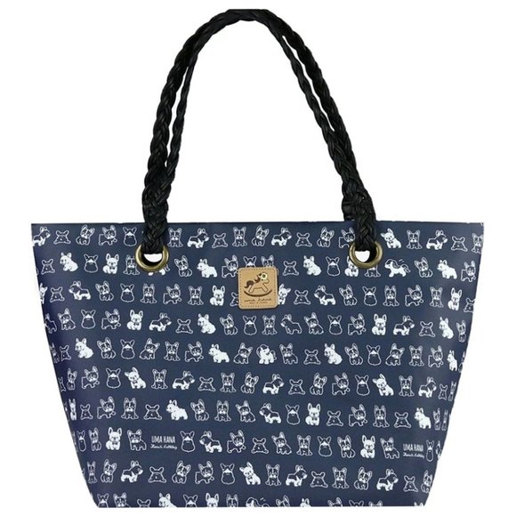 Uma Hana Handbags - Waterproof Frenchie Woven Tote Shoulder Bag